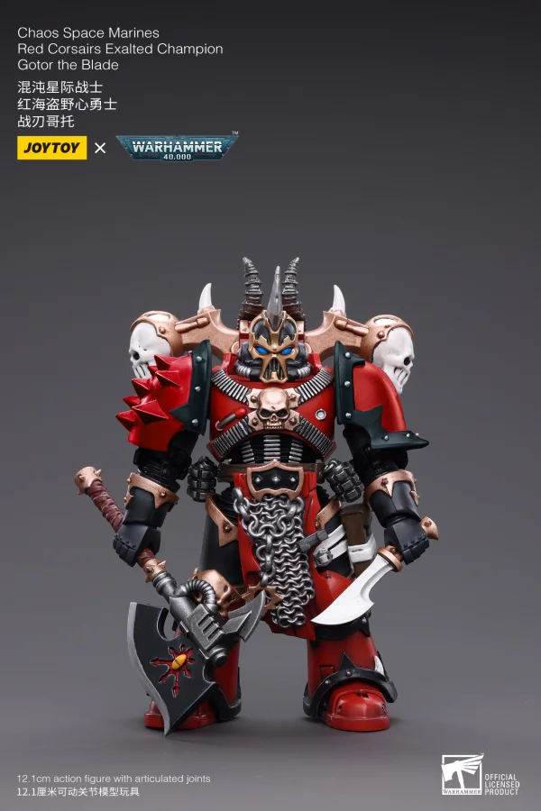 JOYTOY Chaos Space Marines Red Corsairs Exalted Champion Gotor the Blade - Warhammer 40K