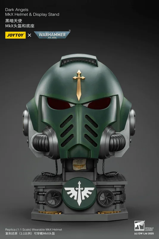 JOYTOY Dark Angels MkX Helmet & Display Stand - Warhammer 40K
