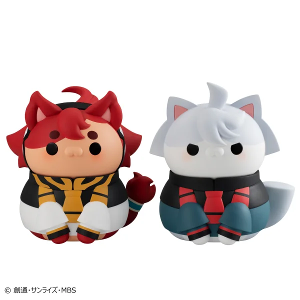 MegaHouse MEGA CAT PROJECT  Mobile Suit Gundam The Witch From Mercury  Nyanto! The Big Series Cat From Mercury Suletta＆Miorine Set 【with gift】(Box) - Mobile Suit Gundam: The Witch from Mercury