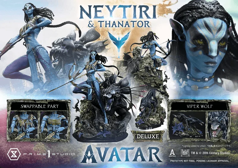 Prime 1 Studio Real Elite Masterline Avatar (Film) Neytiri & Thanator Avatar Legacy Collection Deluxe Version   			 - Avatar