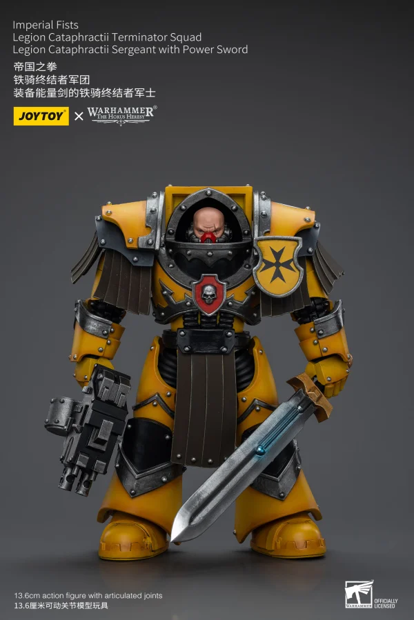 JOYTOY Imperial Fists Legion Cataphractii Terminator Squad Legion Cataphractii Sergeant with Power Sword - Warhammer 40K