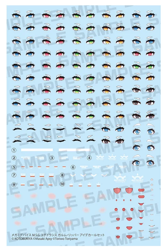 KOTOBUKIYA MEGAMI DEVICE M.S.G YGGDRASIS GARM RIPPER EYE DECAL SET - Megami Device
