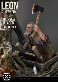 Prime 1 Studio Ultimate Premium Masterline Resident Evil 4 Leon S. Kennedy versus Chainsaw Villager Bonus Version - Video Games - photo 22