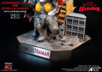 ULTRAMAN 60TH ANNIVERSARY  Ultraman Jack vs Zetton II & Alien Bat Battle scene diorama resin statue 9