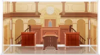 GOOD SMILE COMPANY Ace Attorney Acrylic Diorama Background Courtroom(re-order) - The Great Ace Attorney - photo 2