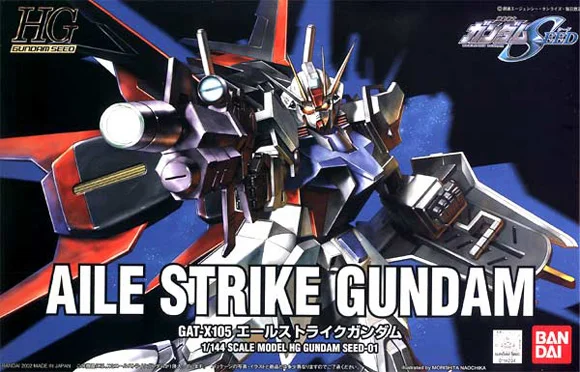 BANDAI HOBBY HG 1/144 #01 Aile Strike Gundam - Mobile Suit Gundam SEED