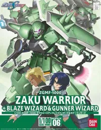 BANDAI HOBBY HG 1/100 #06 Zaku Warrior + Blaze Wizard &amp; Gunner Wizard - Mobile Suit Gundam SEED Destiny - photo 1