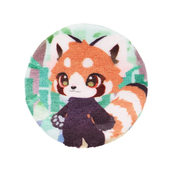 GoodSmile Moment FLUFFY LAND Fluffy Pinback Badge Garnet - FLUFFY LAND