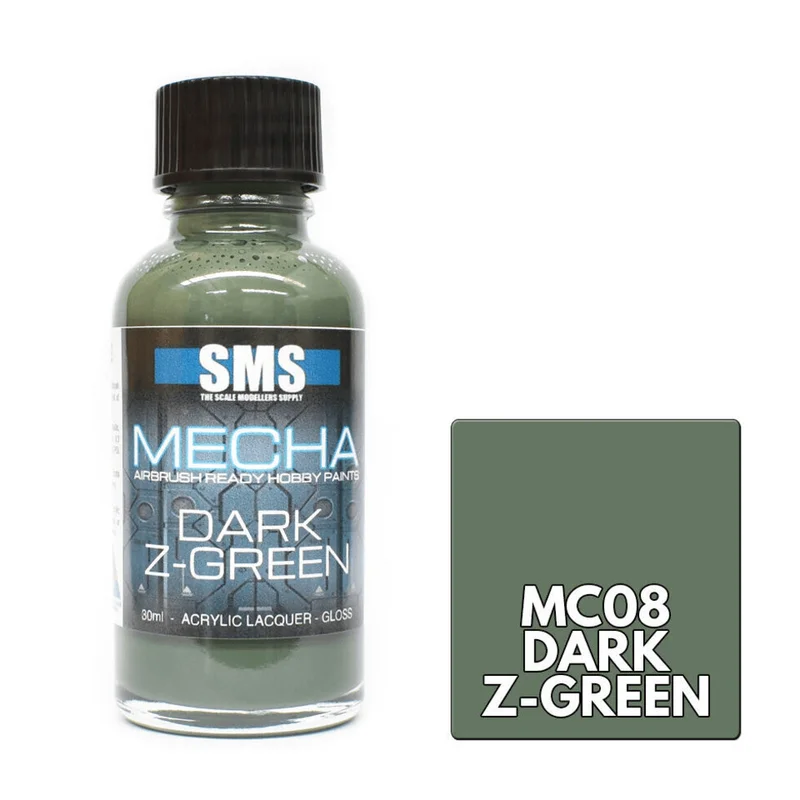 The Scale Modellers Supply (SMS) Mecha Colour DARK Z-GREEN 30ml - Paints
