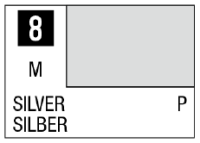 Mr. Color 8 - Silver (Metallic/Primary) 1