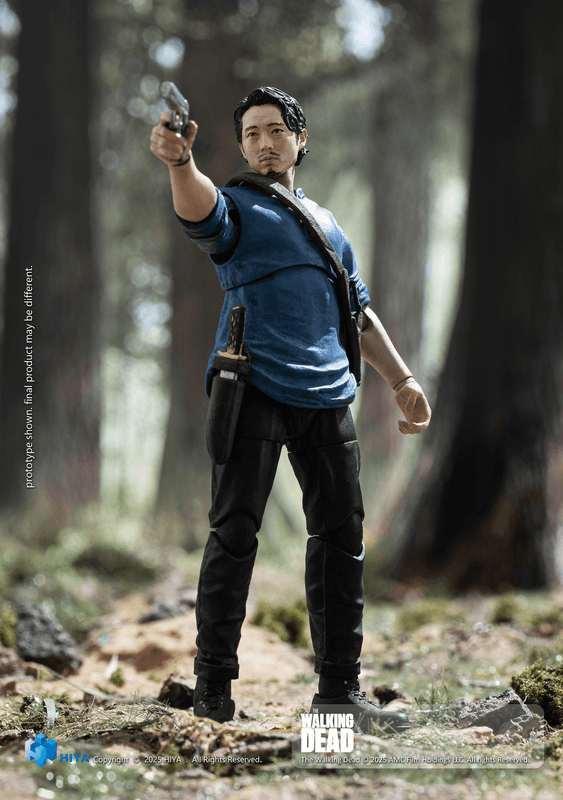 HIYA Exquisite Mini Series 1/18 Scale 4 Inch The Walking Dead Glenn Action Figure