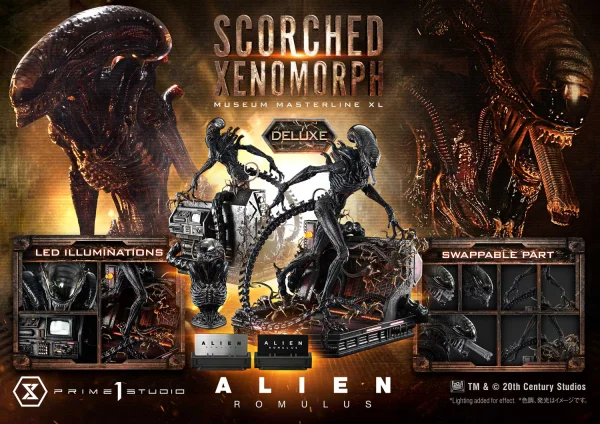 Prime 1 Studio Museum Masterline XL Alien: Romulus Scorched Xenomorph Deluxe Version - Alien (Movie Franchise)