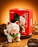 TOYZEROPLUS LuLu the Piggy - 18cm Wood-Carving Maneki Lu (Calico Cat) - LuLu The Piggy - photo 5