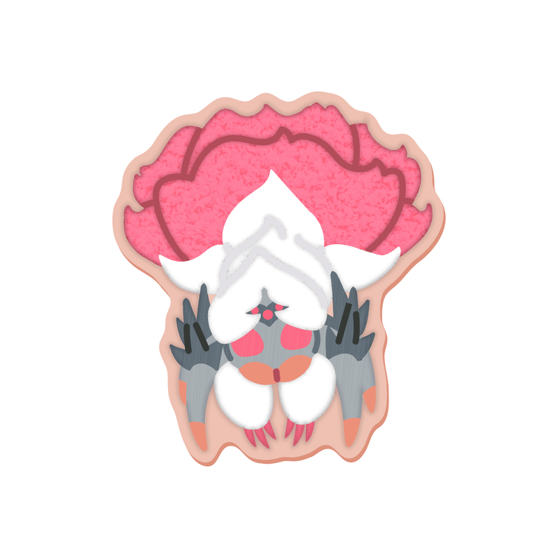 MONSTER HUNTER CHIBI STYLE Embroidered Sticker: Lala Barina
