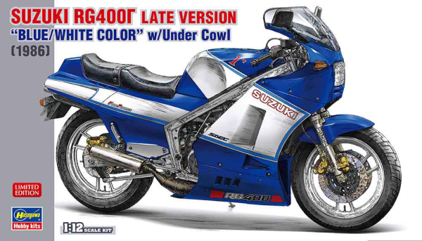 1/12 SUZUKI RG400Γ LATE VERSION "BLUE/WHITE COLOR" w/Under Cowl