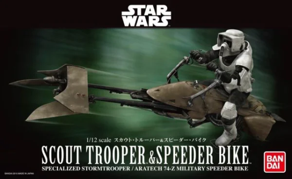 BANDAI HOBBY 1/12 SCOUT TROOPER & SPEEDER BIKE - Star Wars