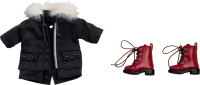 Nendoroid Doll Warm Clothing Set: Boots &amp; Mod Coat (Black) 2