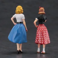 Hasegawa [FC10] 1:24 50’s AMERICAN GIRLS FIGURE (Two kits in the box) - Scale Kits - photo 3