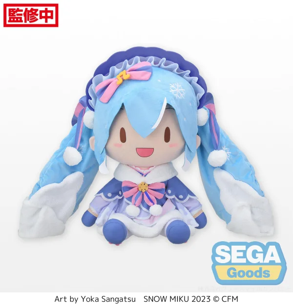 SEGA Fuwapetit Snow Miku 2023 Dodeka Jumbo Plush - Hatsune Miku