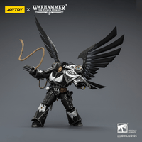 Raven Guard Corvus Corax, Primarch of the XIX Legion with artificer-crafted lightning talons, archaeotech pistols, and whip 5