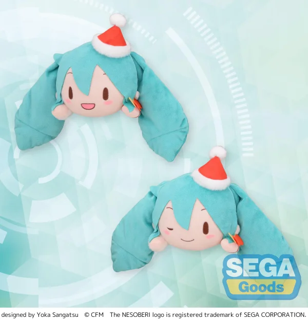 SEGA Fuwapetit NESOBERI (Lay-Down) "Hatsune Miku" Series M Plush "Hatsune Miku" Christmas 2023 - Hatsune Miku