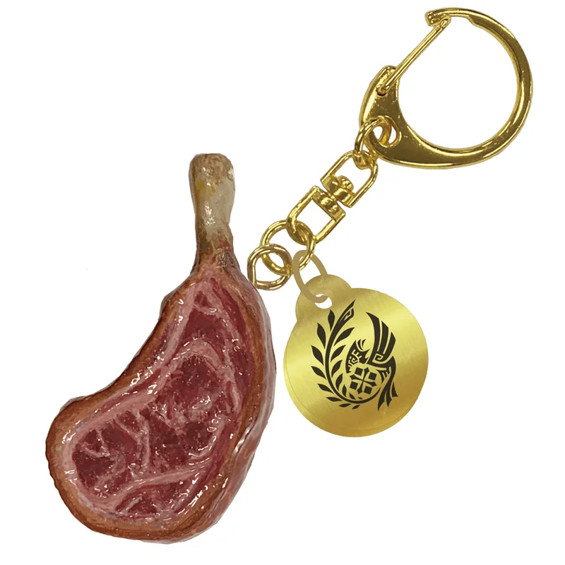 CAPCOM Monster Hunter Wilds Well-done Steak Keychain - Monster Hunter