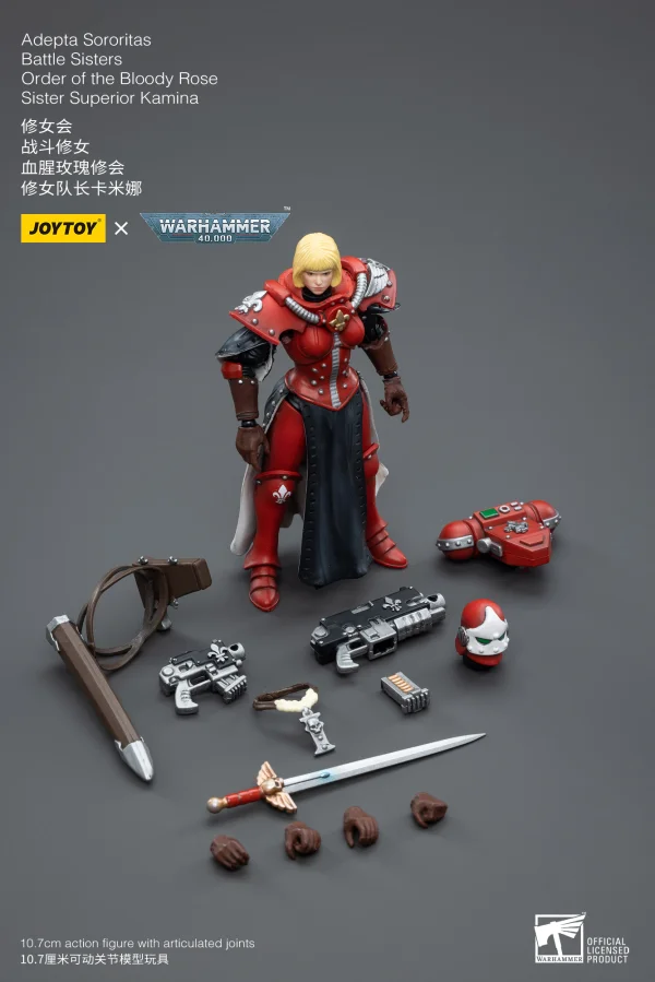 JOYTOY Adepta Sororitas Battle Sisters Order of the Bloody Rose Sister Superior Kamina - Warhammer 40K