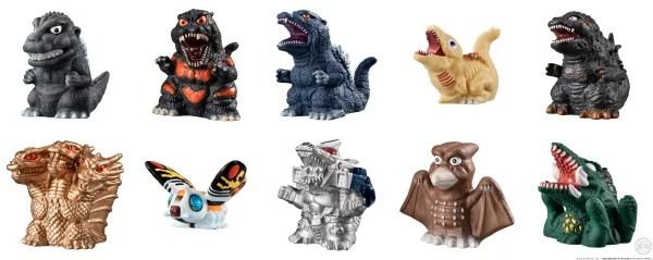 BANDAI Godzilla SofviDoll "Godzilla" (Box of 10), Bandai Shokugan SofviDoll - Godzilla
