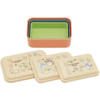 Skater Nested Totoro Flower Plastic Container 3 Piece Set - Studio Ghibli - photo 2