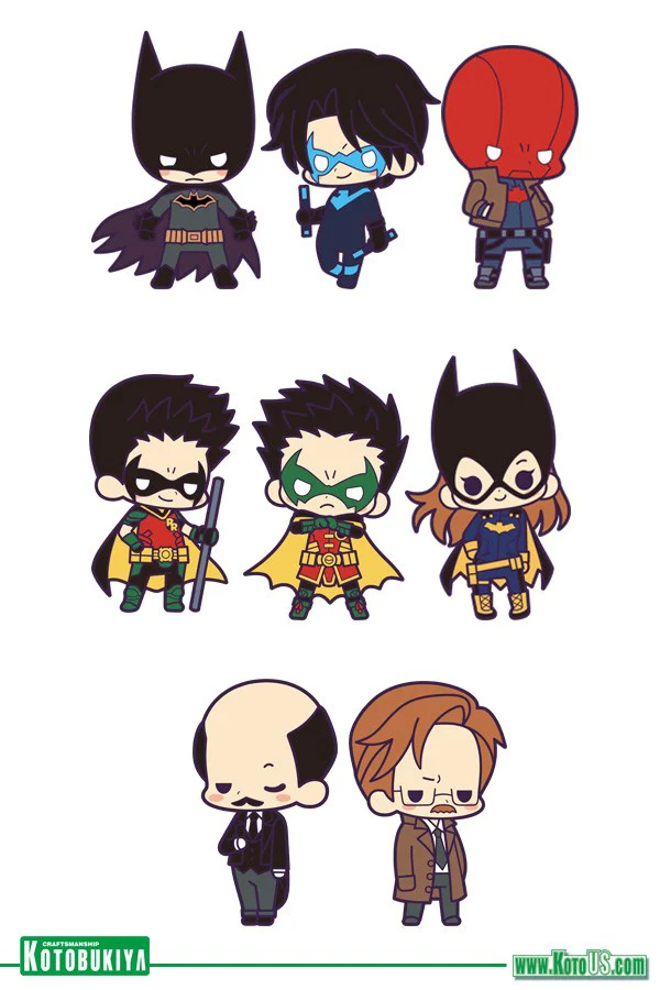 KOTOBUKIYA RUBBER CHARM COLLECTION BATMAN FAMILY DELUXE - DC Comics