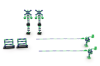Railway Crossing（Green×Blue) 1