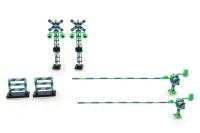 Railway Crossing（Green×Blue)