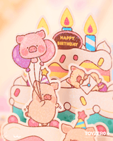 LuLu the Piggy Birthday - Birthday Card (B) 9