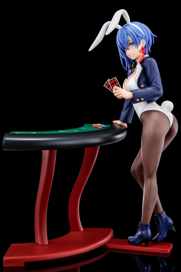 Hakoiri-musume Sakuya Sieglinde wearing lapis lazuli blue bunny costume with Nip Slip Gimmick System - The Demon Sword Master of Excalibur Academy
