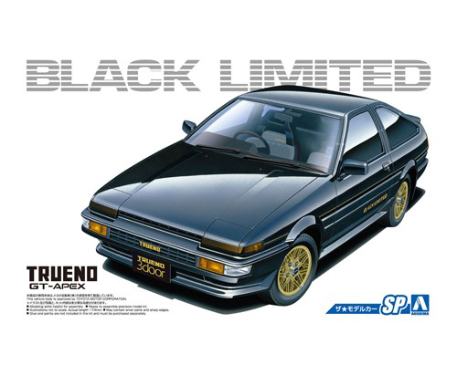 MODEL CAR #SP - 1/24 TOYOTA AE86 SPRINTER TRUENO GT-APEX BLACK LIMITED '86
