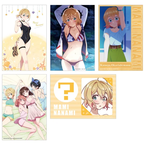 KADOKAWA Rent-A-Girlfriend Swimsuit and Girlfriend Illustration Cards (Set of 5) Mami Nanami B - Rent-A-Girlfriend