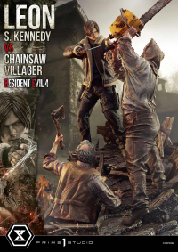 Ultimate Premium Masterline Resident Evil 4 Leon S. Kennedy versus Chainsaw Villager Bonus Version 76