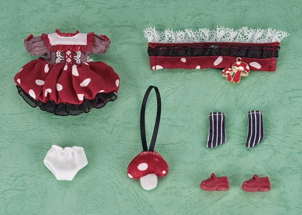 GOOD SMILE COMPANY Nendoroid Doll Outfit Set: Mushroom - Girl (Red) - Figure Accessories