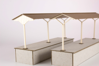1/80 Scale Paper kit Town Corner Accessory Series Local type island platform Extension set B（Shed） 8
