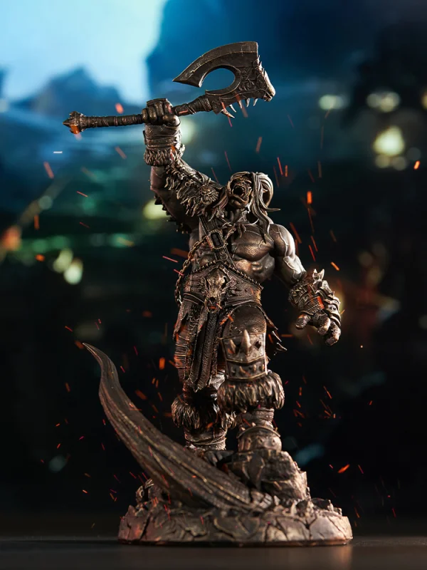 HEX Collectibles Blizzard World of Warcraft® Grommash Hellscream 1/10 Scale Bronze-Colored Edition Statue - Blizzard