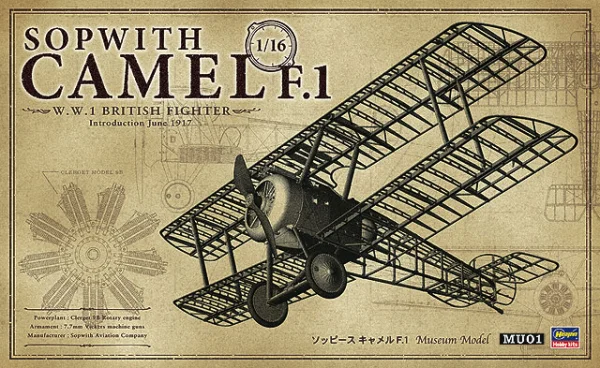 Hasegawa [MU01] 1:16 SOPWITH CAMEL F.1 - Scale Kits