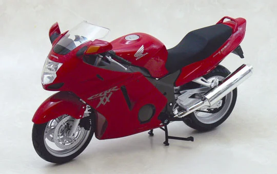 Aoshima 1/12 TOYABI DIECAST MOTORCYCLE: 1/12 Honda CBR1100XX Super Blackbird(RED) - Scale Figures