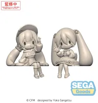 SEGA fuwa petit Hatsune Miku Series Perching Mini Figure Hatsune Miku Vol.3 (EX) [Pack of: 1 Boyish, 1 Dress] - Hatsune Miku - photo 1