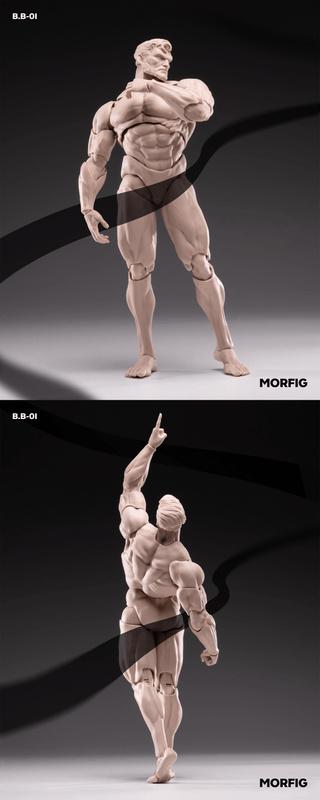 INART- Blank Male Body 1/12 Action Figure (White)