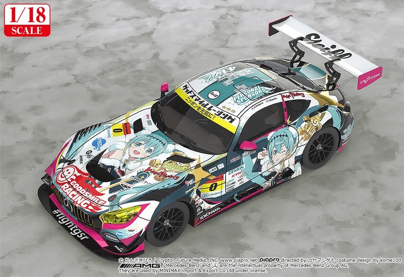 GoodSmile Racing 1/18th Scale Good Smile Hatsune Miku AMG: 2018 Final Race Ver. - Hatsune Miku GT Project