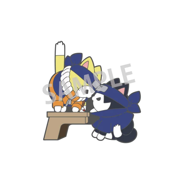 MegaHouse MEGA CAT PROJECT NARUTO Nyaruto! Pins collection Naruto Uzumaki＆Sasuke Uchiha - NARUTO