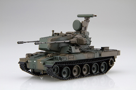 [Mi-9 EX-2] 1/72 JGSDF Type 87 Self-Propelled Anti-Aircraft Gun w/Staff