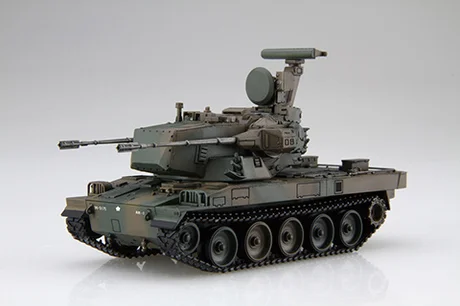 Fujimi [Mi-9 EX-2] 1/72 JGSDF Type 87 Self-Propelled Anti-Aircraft Gun w/Staff - Scale Kits