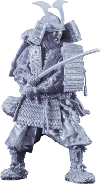 PLAMAX 1/12 Kamakura Period Armored Warrior: Silver Color Edition 2