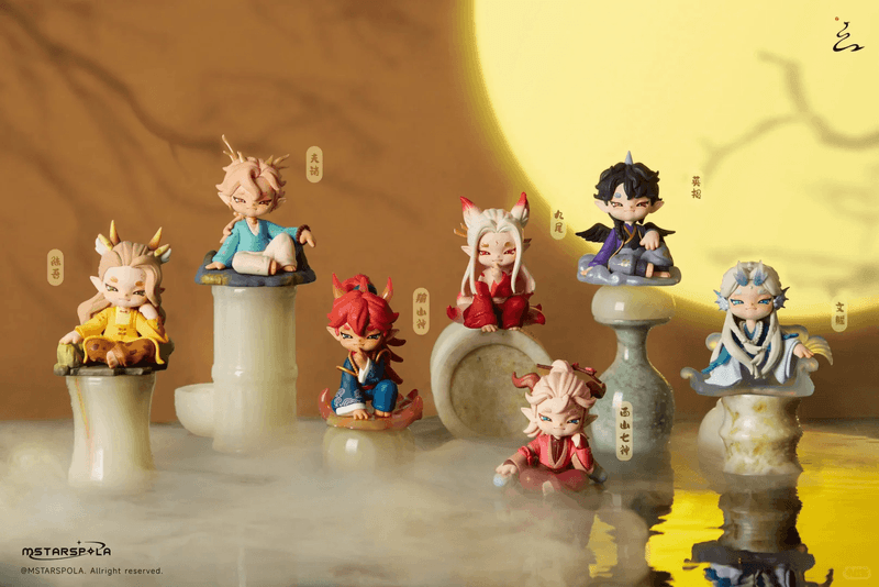 Searching for Mountains and Seas,Stars (Set of 6 figures)